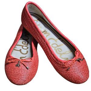 Sam Edelman Falcon Coral Raffia Ballet Flats Size 8 not match to outfit